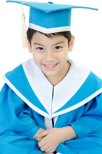 Asian cute Child in Kindergarten graduation uniform . Royalty Free Stock Photos