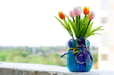 plastik çiçek soyut doku