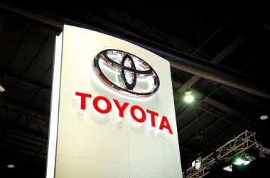 Bangkok - 29 Mart: toyota logosu ekranda bangkok Inter