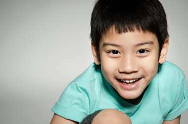 Portrade Of asian cute boy clipart