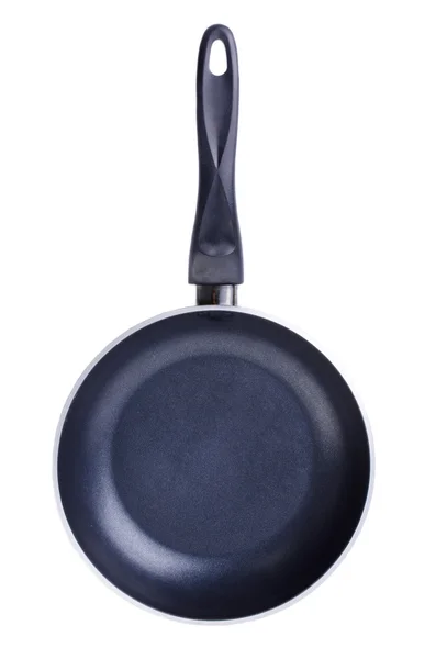 Black frying pan on white background — Stock Photo, Image