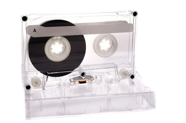 Kassettenband auf weißem Hintergrund — Stockfoto
