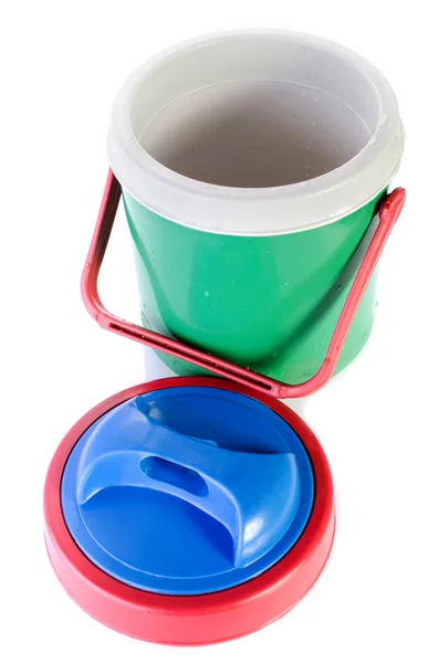 Colorful plastic cool box — Stock Photo, Image