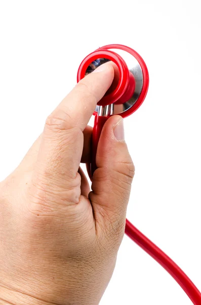 Stethoscope in hand — Stock Photo, Image