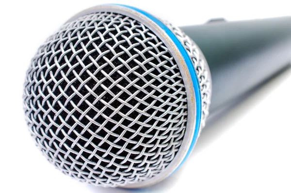 Microfono su sfondo bianco — Foto Stock