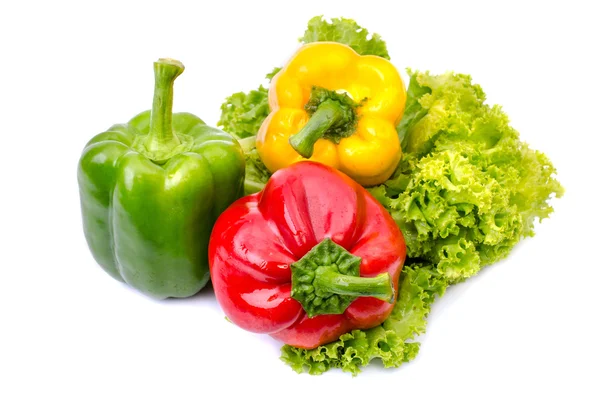 Bell pepper or capsicum isolated on white — Stock Photo, Image