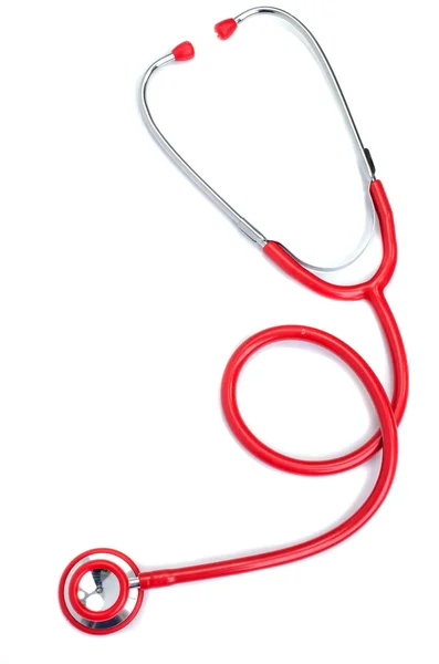 Stetoscopio rosso — Foto Stock