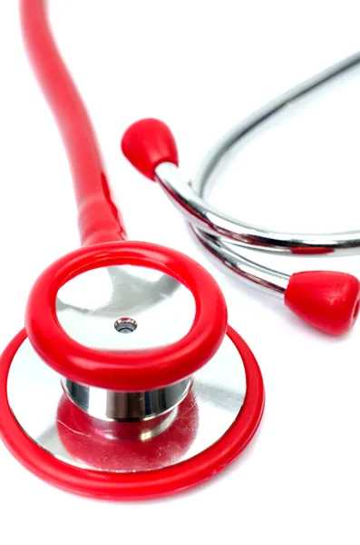 Stetoscopio rosso — Foto Stock