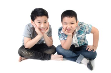 Asya sevimli çocuk portresi