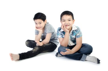 Asya sevimli çocuk portresi