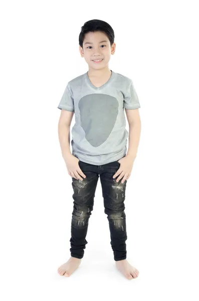 Porträtt av asiatiska söt pojke — Stockfoto