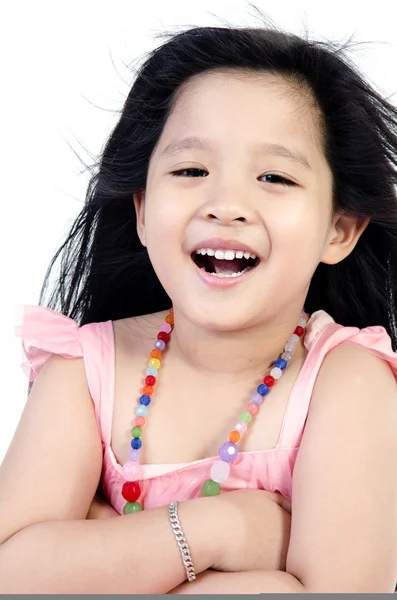 Ritratto di felice asiatico carino ragazza — Foto Stock