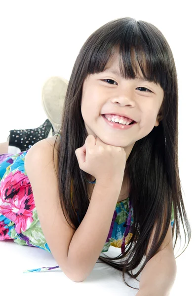 Mutlu Asyalı güzel kız portresi — Stok fotoğraf