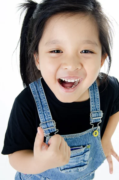 Portret van gelukkig Aziatische schattig meisje — Stockfoto