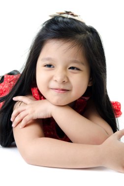 Küçük Asya şirin kız mutlu portre