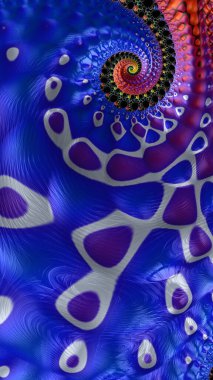 Sanatsal ve yaratıcı dijital olarak tasarlanmış soyut 3D fraktal arkaplan