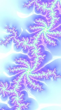 Sanatsal ve yaratıcı dijital olarak tasarlanmış soyut 3D fraktal arkaplan