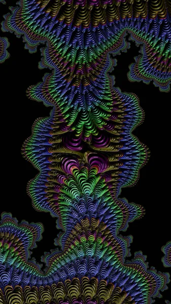 Artistieke Fantasierijke Digitaal Ontworpen Abstracte Fractal Achtergrond — Stockfoto