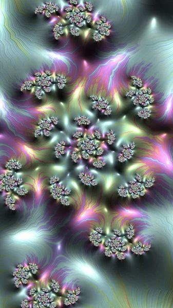 Artistieke Fantasierijke Digitaal Ontworpen Abstracte Fractal Achtergrond — Stockfoto