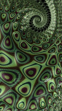 Sanatsal ve yaratıcı dijital olarak tasarlanmış soyut 3D fraktal arkaplan