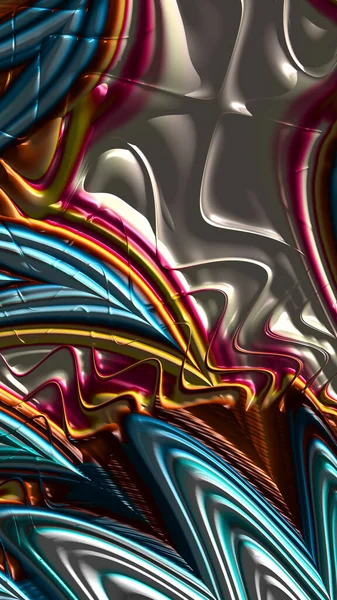 Künstlerischer Und Fantasievoller Digital Gestalteter Abstrakter Fraktaler Hintergrund — Stockfoto