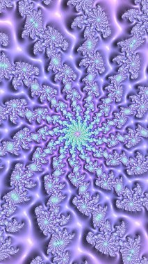 Sanatsal ve yaratıcı dijital olarak tasarlanmış soyut 3D fraktal arkaplan