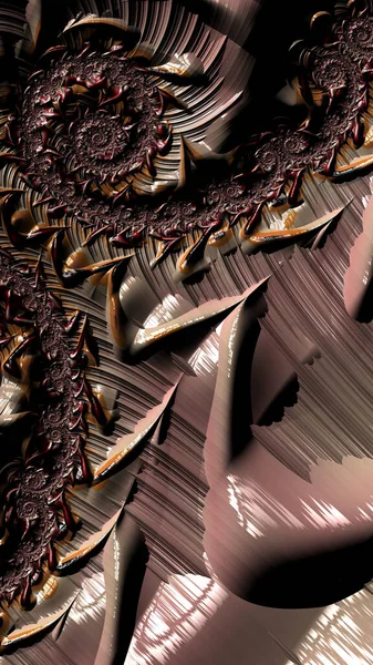 Artistieke Fantasierijke Digitaal Ontworpen Abstracte Fractal Achtergrond — Stockfoto