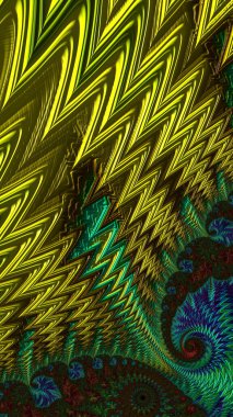 Sanatsal ve yaratıcı dijital olarak tasarlanmış soyut 3D fraktal arkaplan