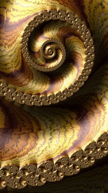 Sanatsal ve yaratıcı dijital olarak tasarlanmış soyut 3D fraktal arkaplan