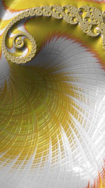 Sanatsal ve yaratıcı dijital olarak tasarlanmış soyut 3D fraktal arkaplan