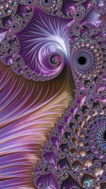 Sanatsal ve yaratıcı dijital olarak tasarlanmış soyut 3D fraktal arkaplan