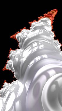 Sanatsal ve yaratıcı dijital olarak tasarlanmış soyut 3D fraktal arkaplan