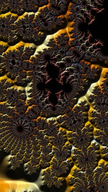 Sanatsal ve yaratıcı dijital olarak tasarlanmış soyut 3D fraktal arkaplan