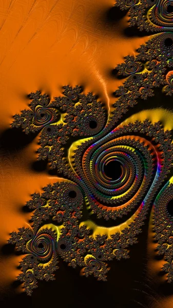 Artistic Imaginative Digitally Designed Abstract Fractal Background — Stock Photo, Image