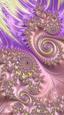 Sanatsal ve yaratıcı dijital olarak tasarlanmış soyut 3D fraktal arkaplan