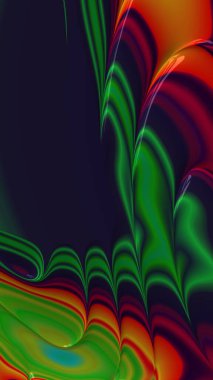 Sanatsal ve yaratıcı dijital olarak tasarlanmış soyut 3D fraktal arkaplan