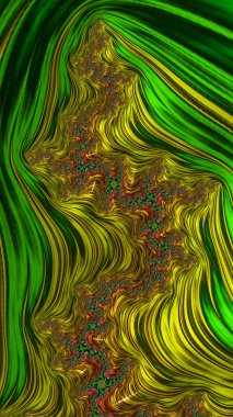 Sanatsal ve yaratıcı dijital olarak tasarlanmış soyut 3D fraktal arkaplan