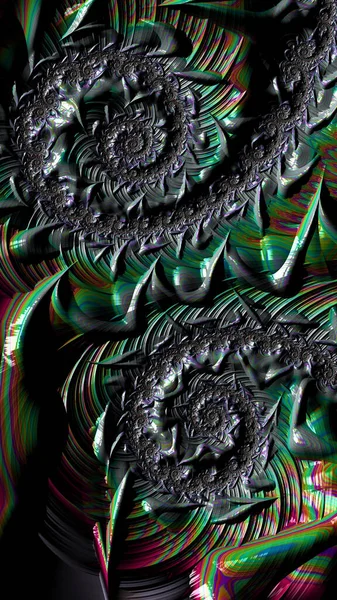 Artistieke Fantasierijke Digitaal Ontworpen Abstracte Fractal Achtergrond — Stockfoto