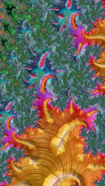 Artistieke Fantasierijke Digitaal Ontworpen Abstracte Fractal Achtergrond — Stockfoto