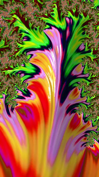 Artistieke Fantasierijke Digitaal Ontworpen Abstracte Fractal Achtergrond — Stockfoto