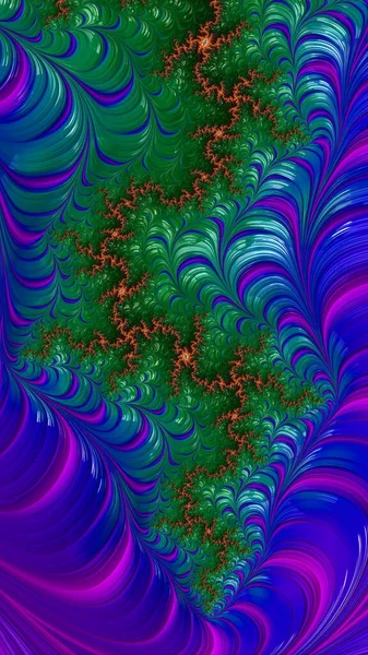 Artistieke Fantasierijke Digitaal Ontworpen Abstracte Fractal Achtergrond — Stockfoto