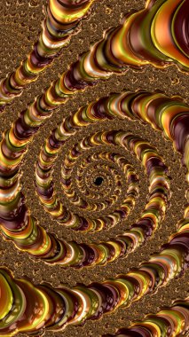 Sanatsal ve yaratıcı dijital olarak tasarlanmış soyut 3D fraktal arkaplan