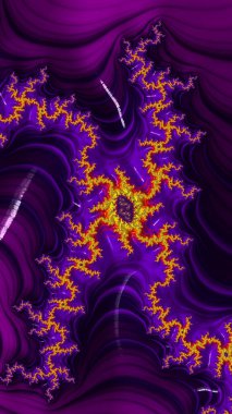 Sanatsal ve yaratıcı dijital olarak tasarlanmış soyut 3D fraktal arkaplan