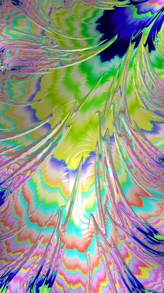 Artistieke Fantasierijke Digitaal Ontworpen Abstracte Fractal Achtergrond — Stockfoto