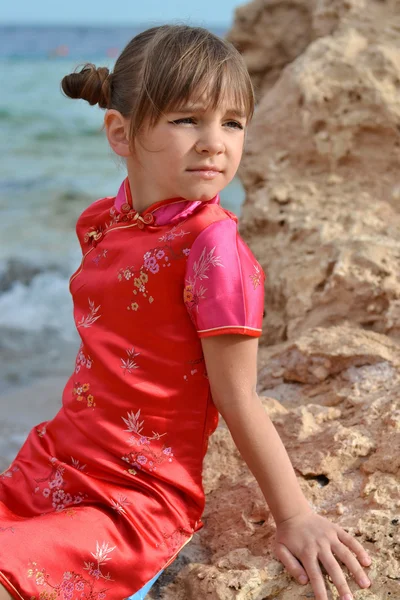 Little girl in the Japanese style — Stock Photo, Image