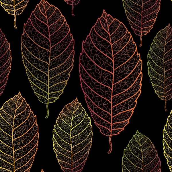 Осенний прозрачный фон листьев — стоковый вектор