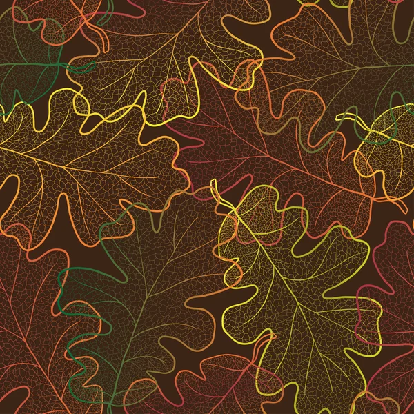 Otoño transparente hojas de arce patrón de fondo. Arte coloreado patrón de hojas de otoño. Textura de tela . — Foto de Stock