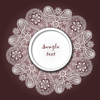 süs kış çizilmiş dantel kar tanesi.