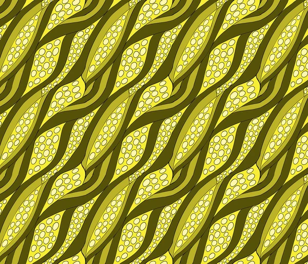 Kézzel rajzolt absztrakt Seamless Pattern-Vintage színű görbékkel — Stock Vector