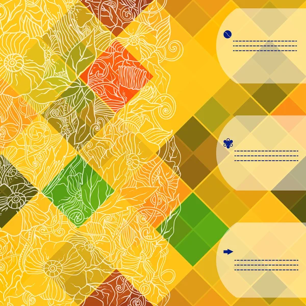 Retro vektor mönster. färgglad mosaik banner. — Stock vektor
